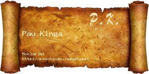 Pau Kinga névjegykártya